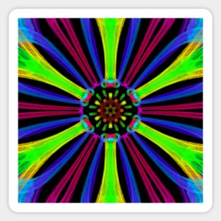 Neon Rainbow - Cosmic Flower Sticker